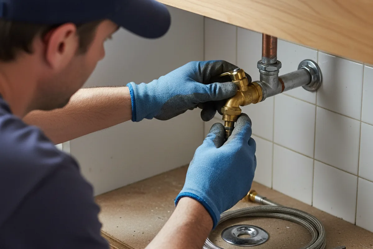 Shutoff valve and fitting work during Well Pump Repair in Eau Claire